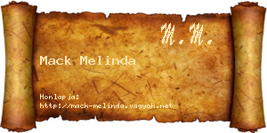 Mack Melinda névjegykártya